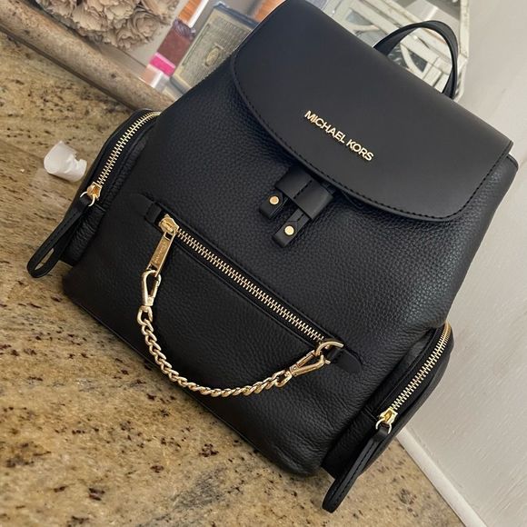 New🖤 Mk Jet Set Medium Pebbled Leather Backpack - Picture 3 of 10